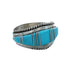 Native American Zuni Sterling Silver Turquoise Ring Size 7-3/4 JX130557